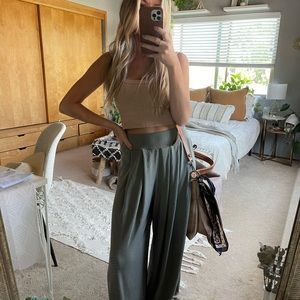 Sage Green Palazzo Pants